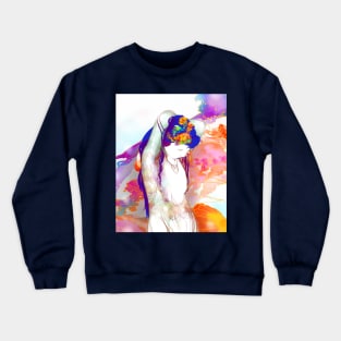 UNDINE of the jellyfish beautiful mermaid nymph ocean pastel rainbow Crewneck Sweatshirt